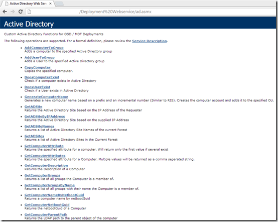 Deployment Webservice - ad.asmx