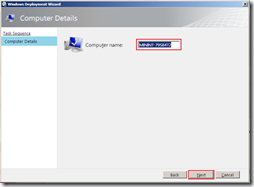 Windows Deployment Wizard - Computer Details - MININT-79S84T2